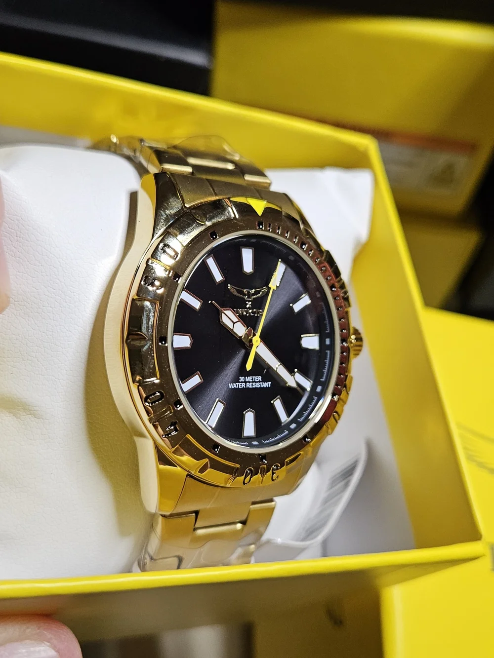 Invicta Specialty I 69032 Gold Men's Watch 42mm Black Dial-NIBWT